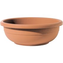 Pot à réserve d'eau Vasar – Bol rond Gris tourterelle – 25 cm – Largeur 25 cm, Hauteur 9 cm, Longueur 25 cm, Plastique, 1 pièce