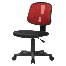 Serena - Bürostuhl Nowra, Arbeitsbürostuhl, Ergonomischer Bürositz, Cm 49x43h81/93, Schwarz Und Rot