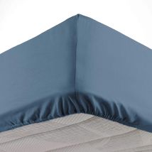 Douceur D'Intérieur, Lenzuolo Con Angoli Elasticizzati (140 X 190 Cm) Oscar Blu Notte, 100% Poliestere