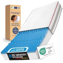 Arensberger - Flexx Kaltschaum Matratze 160x200 Cm Mit 3d Memory Foam - 7 Zonen 25cm Höhe H4, H3, H2 Misch-härtegrad - Wendbare Kaltschaummatratze Mit