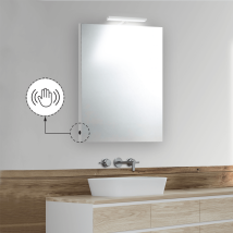 Etrusca - Specchio Bagno 70x100 Cm Con Accensione Touch E Lampada Led