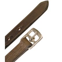 125 Cm, Marrone Scuro: Staffili Inglesi In Cuoio Con Fibbie Inox