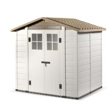 Ezooza - Tuscany Evo 6'6' X 5'4' 200 Apex Plastic Shed Double Door With Two Perspex Windows