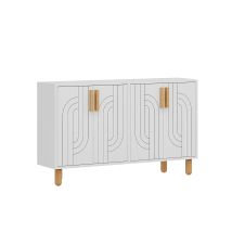 Anrichte Aus Holz "rodney" - 120 X 29 X 73 Cm - Weiß