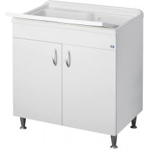 Negrari - Mueble Y Lavadero45x50 Cm Color Blanco Mod. Eco