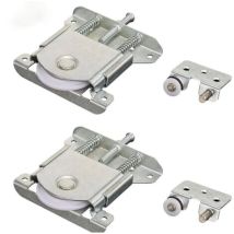 Pairs Of Sliding Door Rollers, Sliding Door Wheels, Wardrobe Wheels, Sliding Furniture Wheels, For Cabinets, Windows, Sliding Doors (silver)