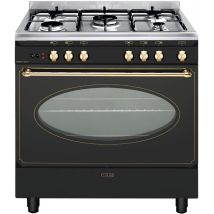 Glemgas - Cucina Mista 98l 5 Fuochi Blacksortkeystring - Gu850cer - Glem