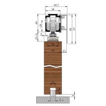 Abdeckkappenpaar 49,5 x 65 mm – Edelstahl-Effekt – einseitig