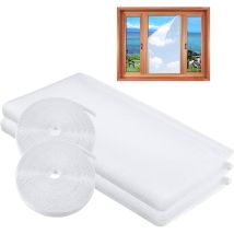 Apex Moustiquaire De Fenêtre, Lot De 2, Moustiquaire Auto-adhésive À Monter Soi-même, Protection Contre Les Insectes 150 X 180 Cm