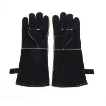 Guantes Resistentes Al Calor Extremo Y Al Fuego, De Cuero Con Costuras De Kevlar, Perfectos Para Chimenea, Estufa, Horno, Parrilla, Soldadura, 