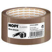 NOPI – 57212 – Paketband Classic 50mm x 66m braun – Acrylat, UV-beständig, lösungsmittelfrei