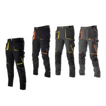 Technosafe Looney Arbeitshose Mit Mehreren Taschen - Xl - Schwarz / Orange