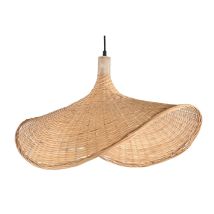 Lampara Techo Ratan 65x47x35 Sombrero Natural
