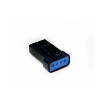 Connettore JWPF maschio porta femmina 4 vie nero – 5 pezzi – PA – 3A – 100V CA/CC – -55°C a 85°C