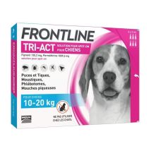 Frontline – Protección antiparasitaria para perros 10-20kg – 6 pipetas – Acción rápida contra pulgas y garrapatas