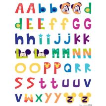 Sticker Murale Topolino e Amici – Decorazione Adesiva per Bambini – 1 Foglio 65x85cm – Facile da Applicare e Rimuovere