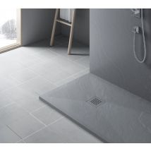 Premier Slate Stone Ultra-slim 25mm Rectangular Shower Tray - Light Grey - 1600 X 700