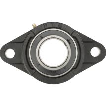 Htb - Ucfl 202 Cuscinetto Flangiato Ghisa Ø Foro 15 Mm Distanza Tra I Fori 90 Mm