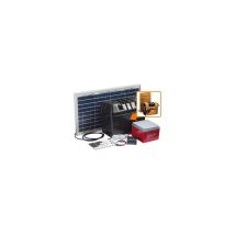 Kit solar 30W-12VCC – Iluminación solar para interiores y exteriores – Fácil instalación – 2 LEDs de 3W – Controlador de carga incluido