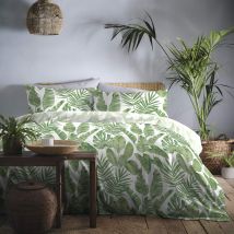 Dreams & Drapes Tahiti 1 Set Copripiumino Facile Da Pulire, Letto King Size, Verde