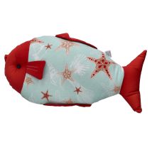 Brandani Oceano Cuscino Pesce Cotone Decori Marini 25x50 Cm