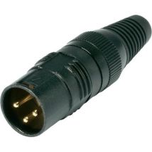 Hicon-xlr Kabel-stecker 3-pol Schwarz