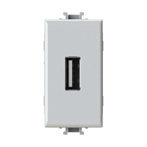 Modulo Presa Usb 2.0 Tipo A, 5vdc 2,1a, Serie U, Bianco, Compatibile Con Serie Vimar Plana - 4box Usb 2.1 4b.v14.usb