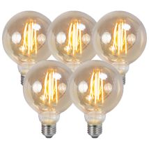Luedd - Lot De 5 Ampoule Led À Filament E27 Dimmables Fumées 5w 450lm 2200k