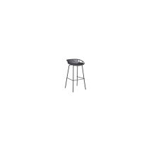 Adec - Pack De 4 Taburetes Shell Con Respaldo Acabado Negro. 88cm(alto) 44cm(ancho) 47cm(fondo)