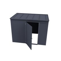 Weka Gary Metallgerätehaus Anthrazit 5,1 M² Gerätehaus Aus Metall In Anthrazitgrau, Geräteschrank Mit 0,7 Mm Wandstärke Gartenhaus