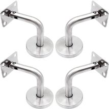 Handrail Brackets For Wall Mount Polished Stainless Steel Stair Bracket With Cover Base Wall Brackets Railing For Interior Wall, Loft, Corridor 