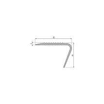 Nariz De Escalera De Pvc Negra 65/1700 Mm