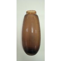 Vaso in Vetro Fumè Elegante e Moderno – Diametro 13 cm, Altezza 30 cm – Perfetto per Fiori e Piante Decorative