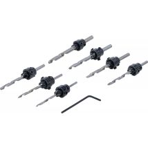 Senkbohrer-Satz 8-tlg. – Vorbohren und Senken in einem Arbeitsgang – Kompatibel mit handelsüblichen Bohrmaschinen – 3 mm bis 6 mm