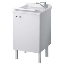 Negrari - Mueble Y Lavadero Color Blanco 50x45 Cm Mod. Eco