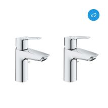 2er-set Einhebel-waschtischmischer, Mit Ablaufgarnitur, Größe S, Chrom (31137002-duo) - Grohe