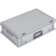 Ku.-case L600xp400xh163mm Pp 1 Maniglia Serratura Scorrevole Grigio 33l