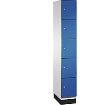 Armario de 5 compartimentos Cambio – 1950 mm altura – 300 mm ancho – 525 mm profundidad – Acero – 2 llaves – Eurokraft