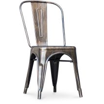 Esszimmerstuhl - Industriedesign - Stahl - Neuauflage - Stylix Metallic Bronze