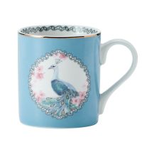 Mikasa Taza De Porcelana Moderna Para Beber, Taza De Pavo Real Mikasa De Cara Recta, 280 Ml