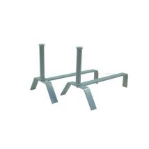 Juego de morillos de hierro gris forja – 25 x 41 cm – Accesorios para chimenea