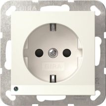 Gira Presa Schuko Led-leuchte + Sp System 55 Bianco Puro [417003], 4170 03