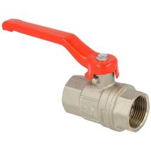 Roller - Robinet Laiton 2 1/2 Ff/ff Avec Levier En Acier Rouge