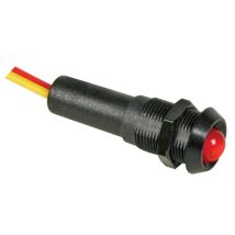 Lampeggiante LED 12V rosso - corpo nero - 12vbfr