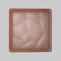 Vetromattone Ondulato Rosa Satinato 19x19x8 Cm Conf. Da 6 Pz
