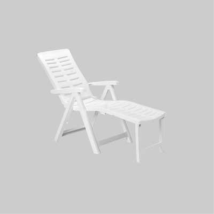 Poltrona Pieghevole 'arizona' Cm 60x108x109h - Col. Bianco Pro Garden