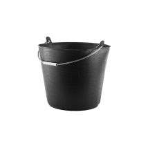 Plasvidavi - Schwarzer Kunststoffkorb Mit Metallgriff 26lt Cap26am
