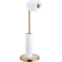Freestanding Stainless Steel Toilet Paper Holder For Bathroom, 5 Rolls Of Toilet Paper Dispenser With Heavy-duty Base, Rust-resistant, 15x56cm, Gold