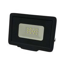 10w (50w) Led Proiettore Nero Ip65 800lm Resistenza All'acqua - Giorno Bianco 6000k