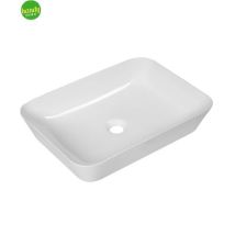 Lavabo Da Appoggio In Ceramica Bianca Modello Ros55 54,5x40x11 Cm Barbottina